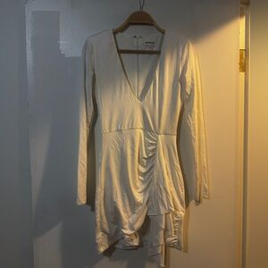 Superdown White Long Sleeve Dress